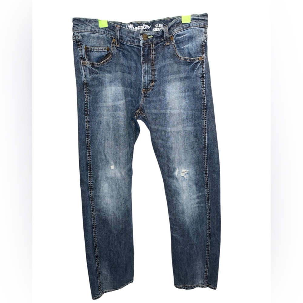 Wrangler Retro Men’s Denim Jeans, Slim Straight, Size 34x34